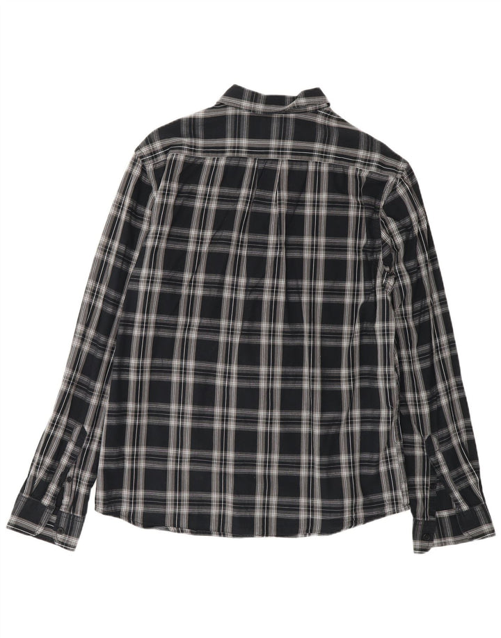 Wrangler Chemise en flanelle coupe classique pour homme en coton à carreaux noir moyen