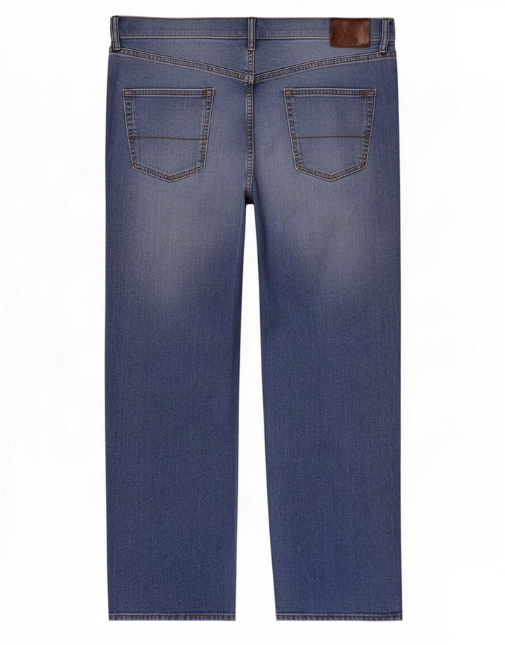 Marks & Spencer Jean droit régulier pour homme W44 L31 bleu coton