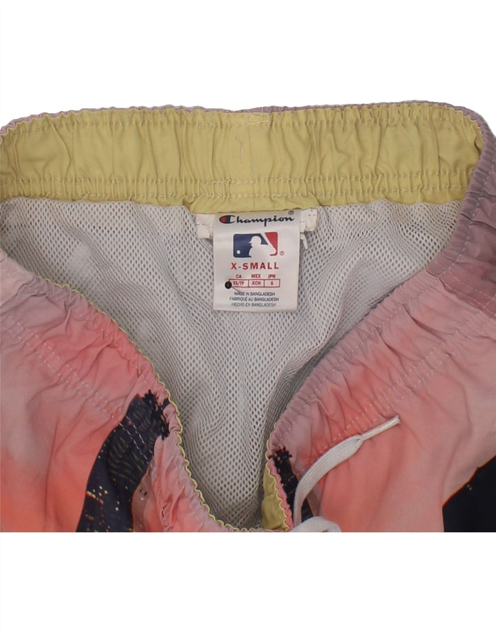 CHAMPION Mens Graphic Swimming Shorts XS  Multicoloured Colourblock Vintage Champion and Second-Hand Champion from Messina Hembry 