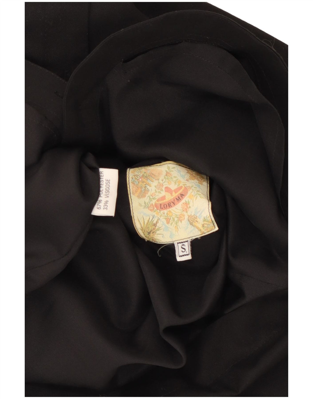 jupe crayon vintage femme petite W26 polyester noir