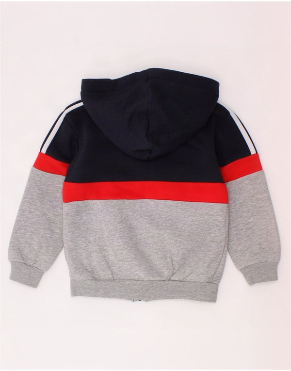 Adidas Pull à capuche zippé pour bébé garçon 18-24 mois Gris Colorblock Coton