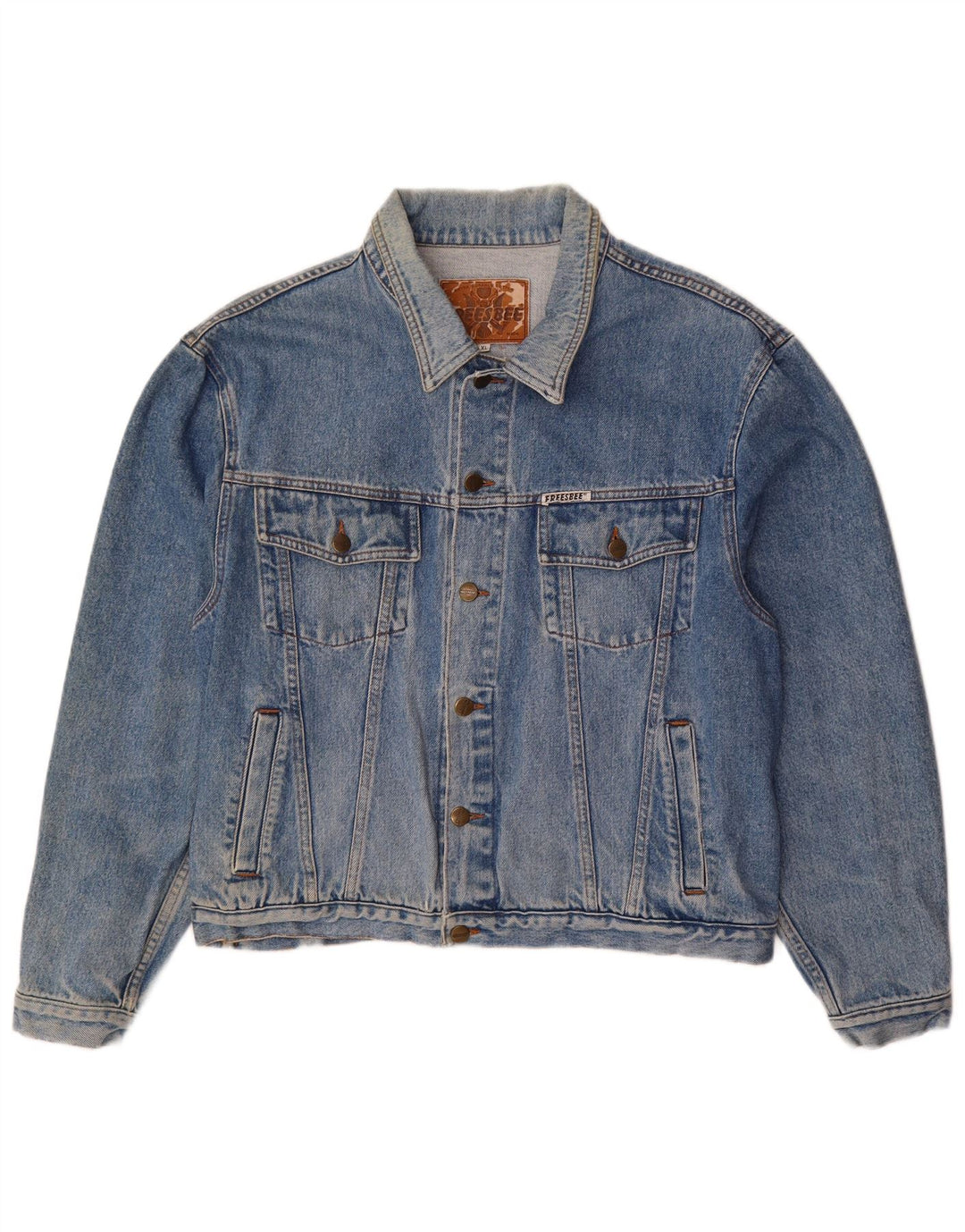 veste en denim homme vintage UK 42 XL Coton Bleu