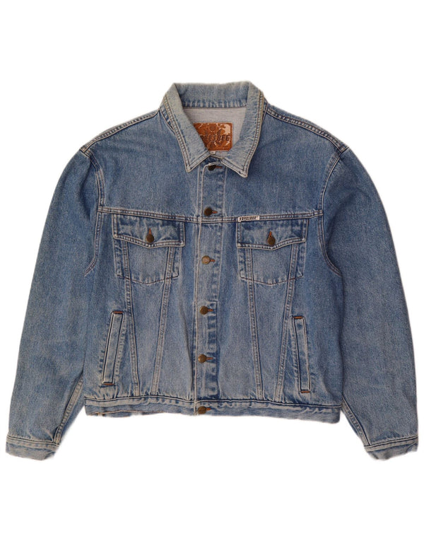 veste en denim homme vintage UK 42 XL Coton Bleu