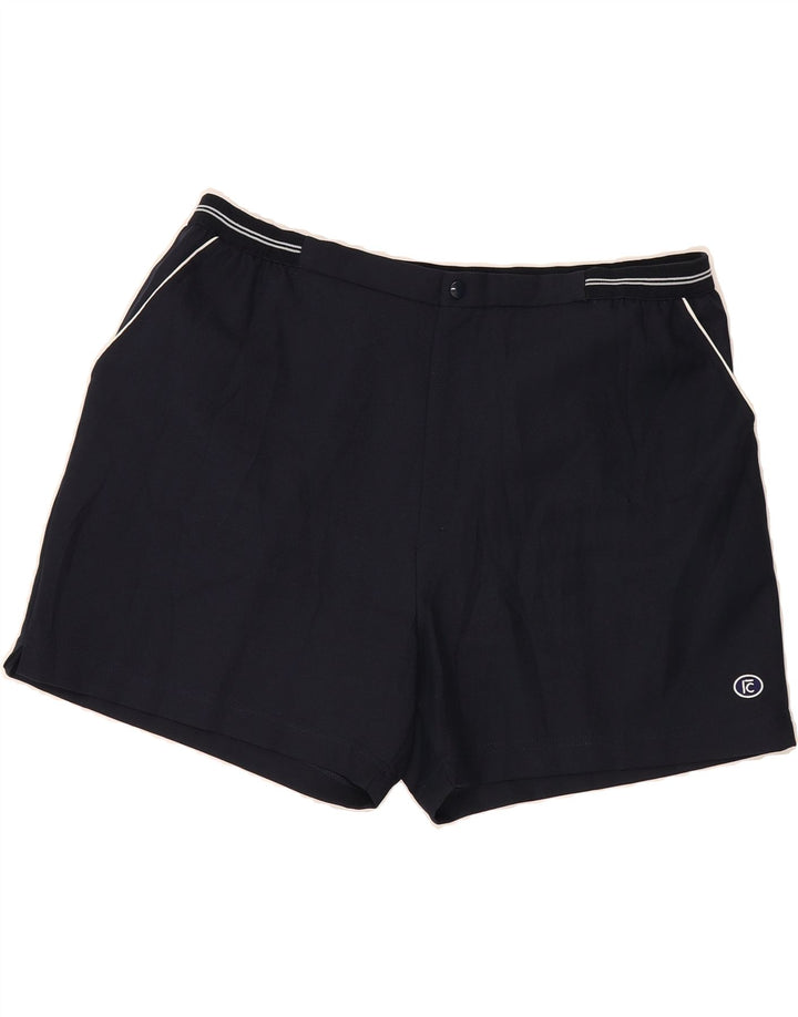 VINTAGE Mens Chino Shorts W38 XL Navy Blue Polyester Vintage Vintage and Second-Hand Vintage from Messina Hembry 