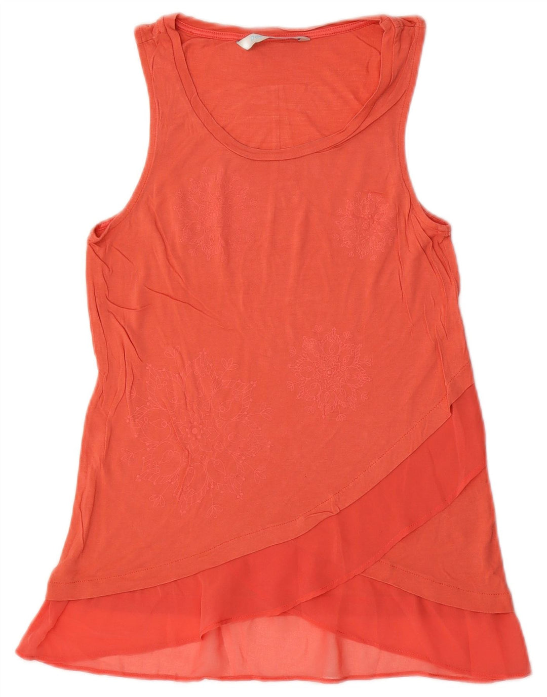 Desigual Chemisier sans manches pour femme UK 10 Petit motif cachemire rose