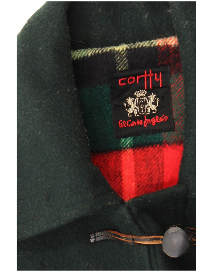 VINTAGE Duffle Coat Femme UK 18 XL Vert