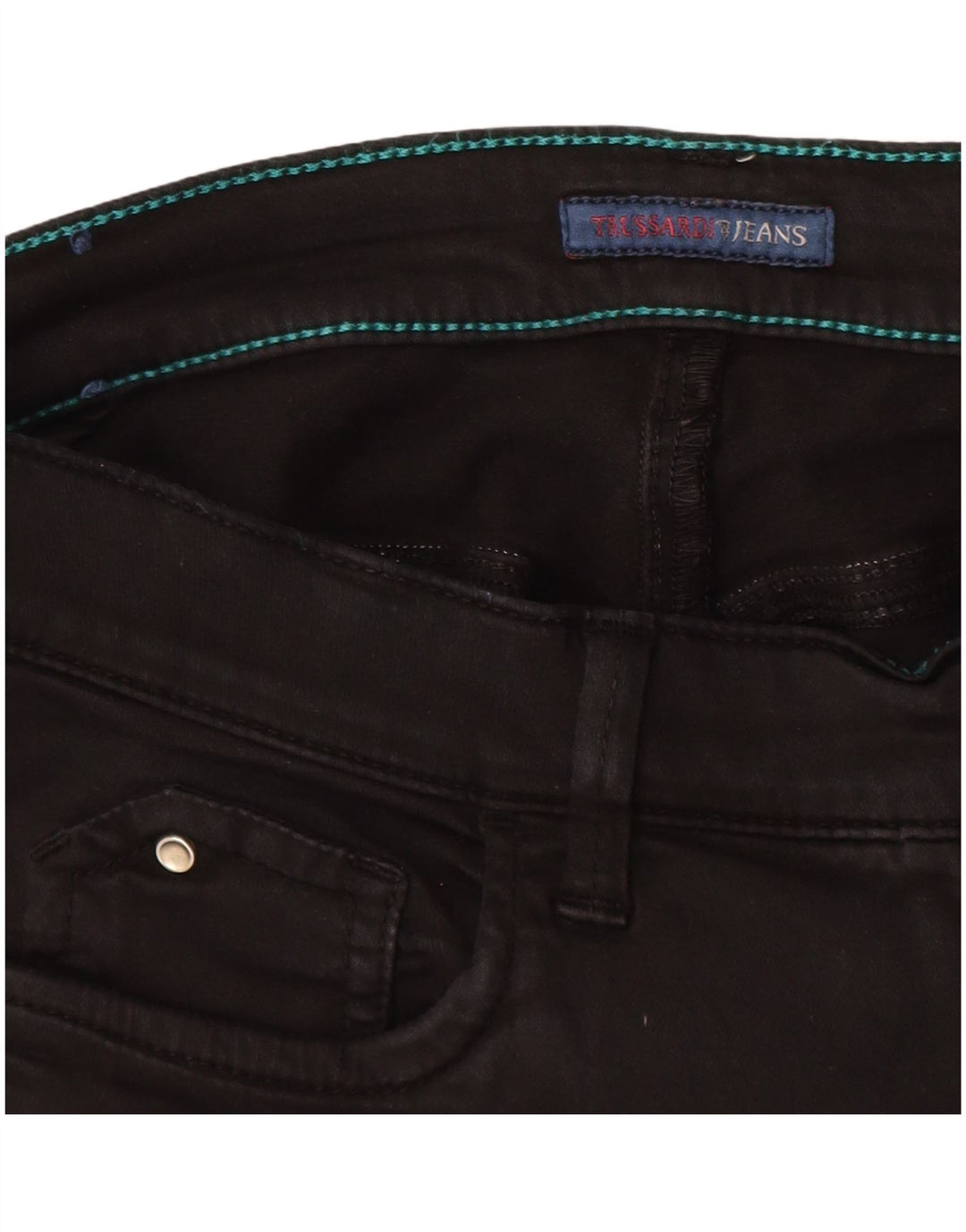 Femme TRUSSARDI Jean Skinny IT 44 Moyen W28 L29 Noir