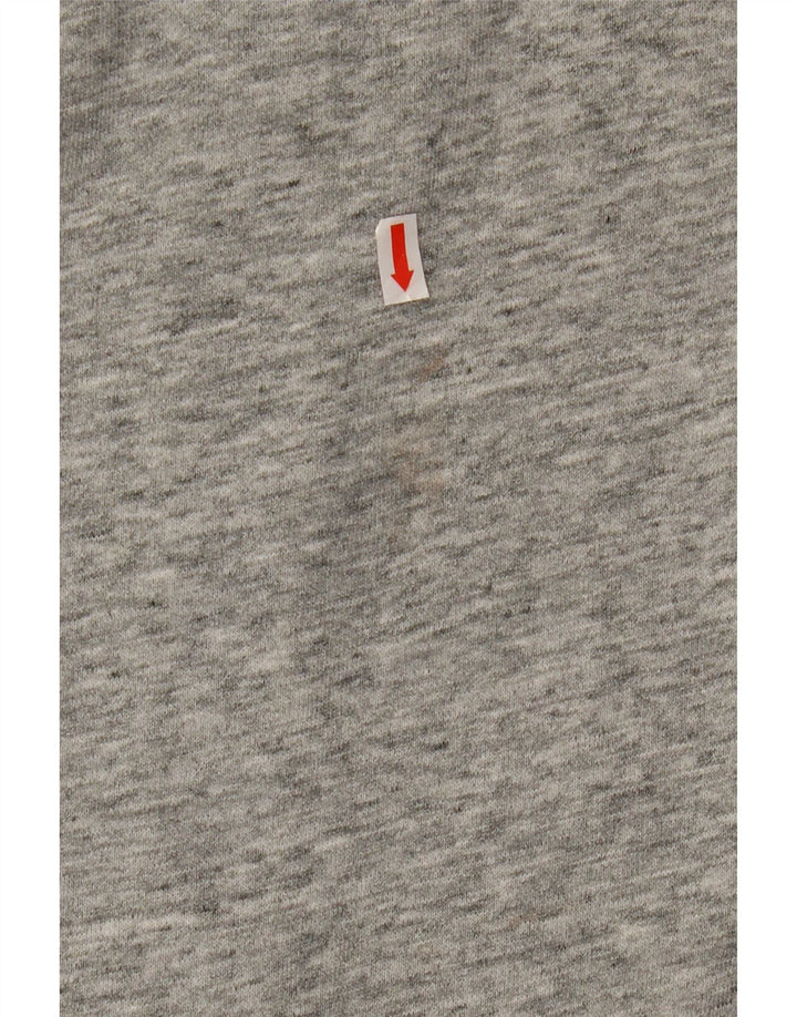 TOMMY HILFIGER Pull à capuche zippé surdimensionné pour femme UK 10 Petit Gris