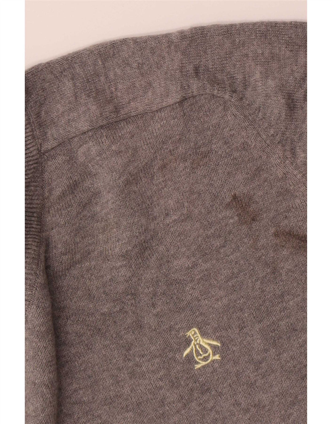 Penguin Pull col V pour homme Gris Taille L