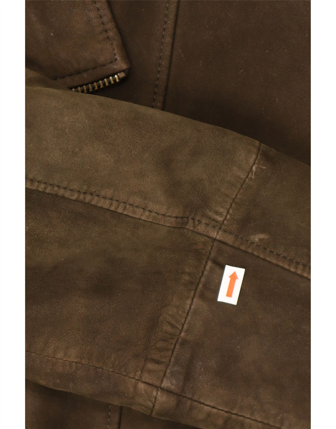 Scotch & Soda Veste en daim pour homme UK 40 Large Kaki Cuir