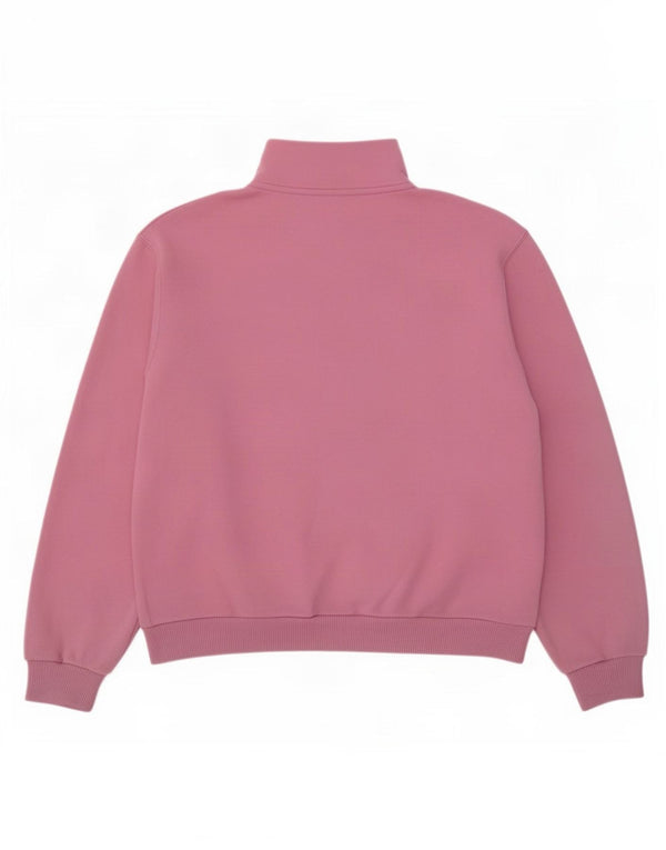 Hollister Pull surdimensionné à col zippé pour femme UK 14 Rose moyen