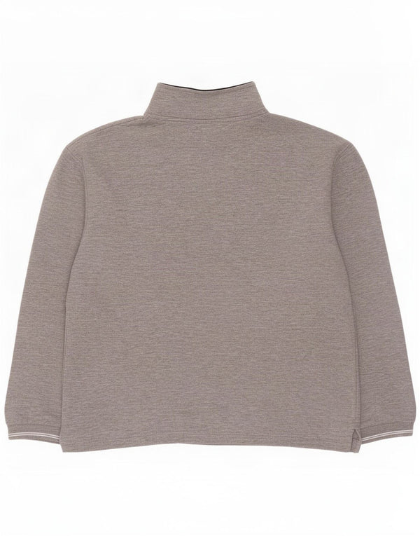 Reebok Sweat-shirt à col zippé pour garçon 15-16 ans Gris Colourblock