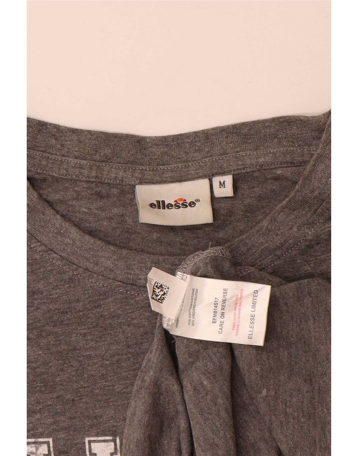 Ellesse T-Shirt Graphique Homme Gris Moyen Moucheté Coton