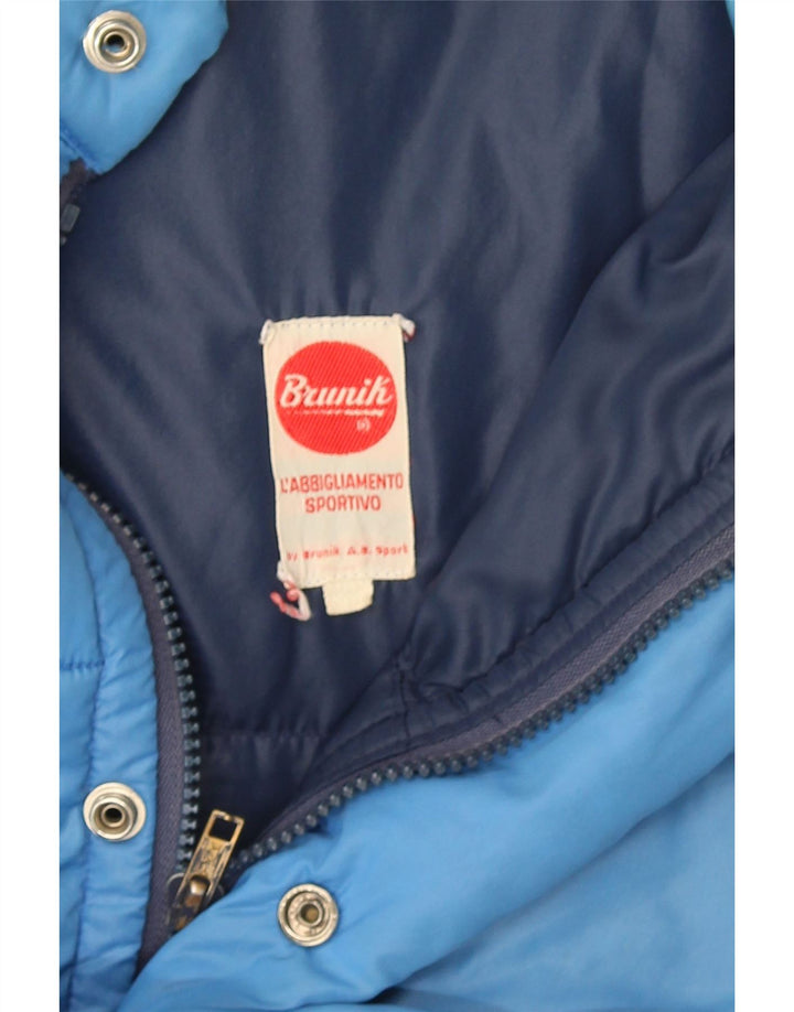 Brunik Veste matelassée pour homme UK 40 Large Bleu Colorblock