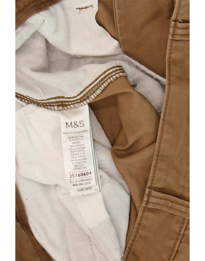 Marks & Spencer Pantalon Cargo Slim Homme W32 L27 Coton Beige