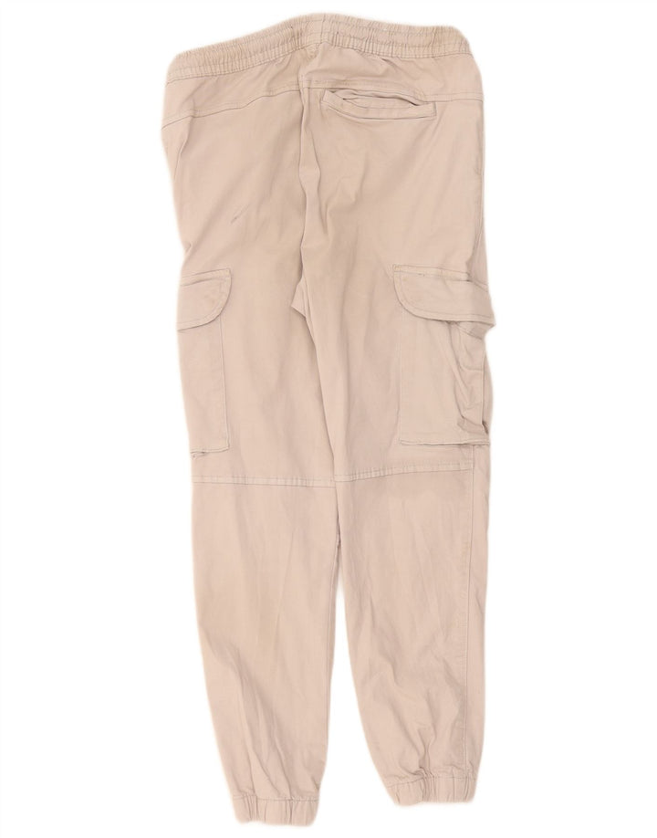 Zara Pantalon Cargo Crop Joggers Homme Moyen W30 L26 Gris Coton