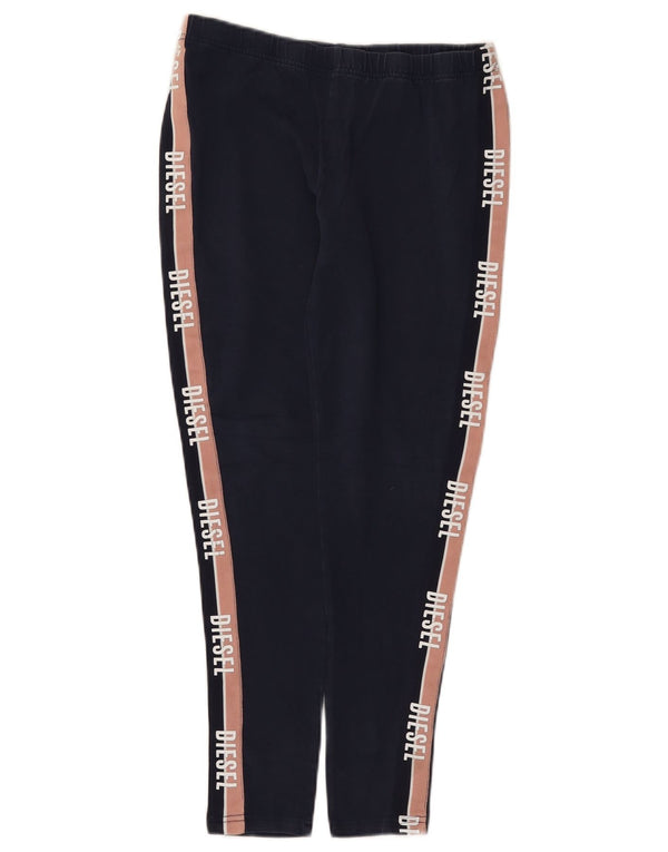 Diesel Legging court graphique pour femme UK 12 Bleu marine moyen Colourblock