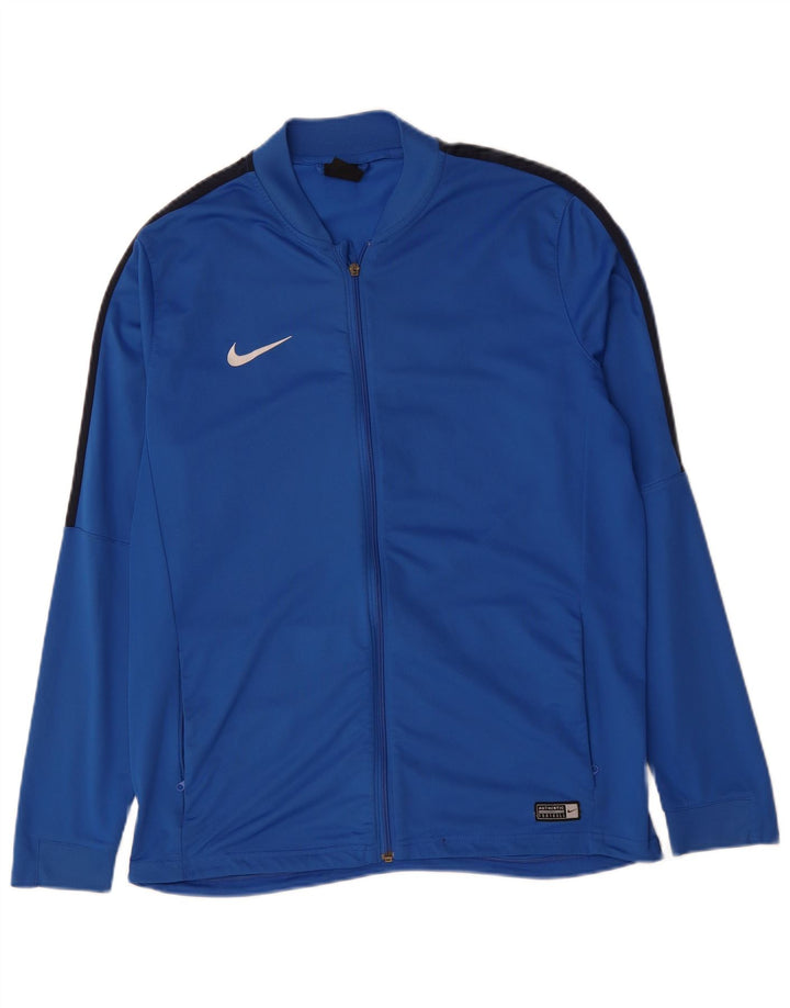 NIKE Veste de survêtement Dri Fit pour homme XL Bleu Colorblock Polyester
