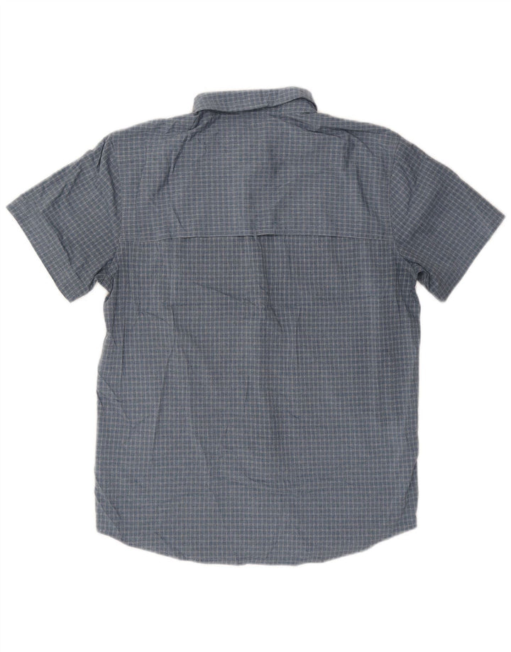 PRANA Chemise à manches courtes pour homme à carreaux bleu moyen