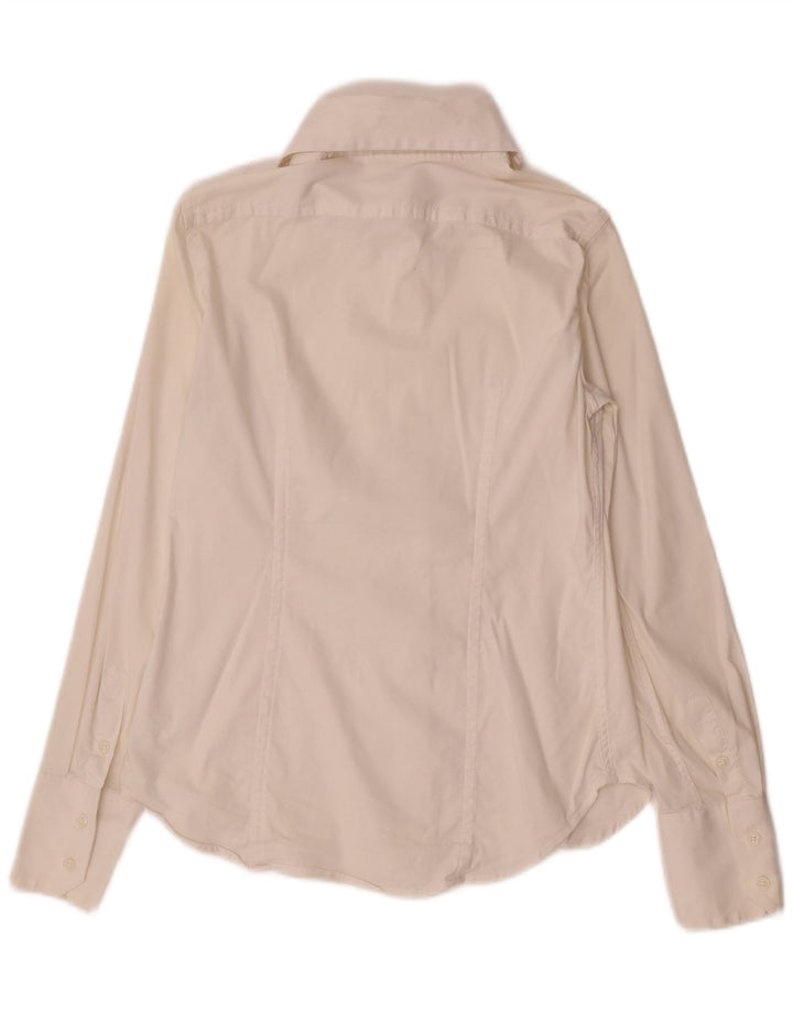 Benetton Chemise Femme UK 12 Medium Blanc