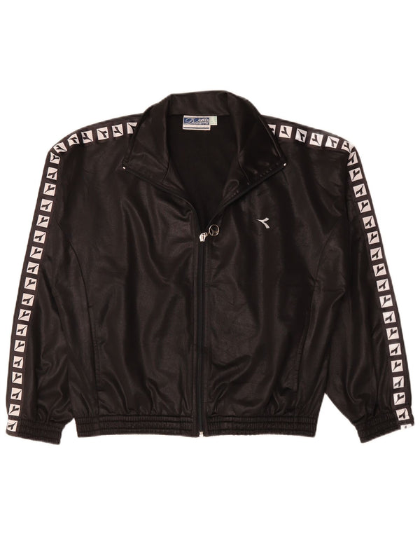 DIADORA Survêtement surdimensionné graphique pour femme UK 10 Small Noir