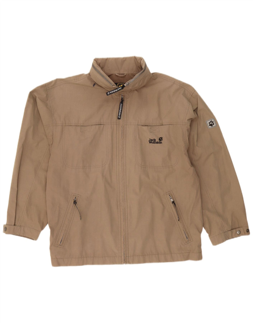 JACK WOLFSKIN Veste utilitaire à capuche pour homme UK 40/42 Large Marron Polyester