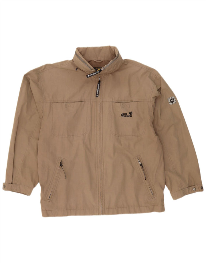 JACK WOLFSKIN Veste utilitaire à capuche pour homme UK 40/42 Large Marron Polyester