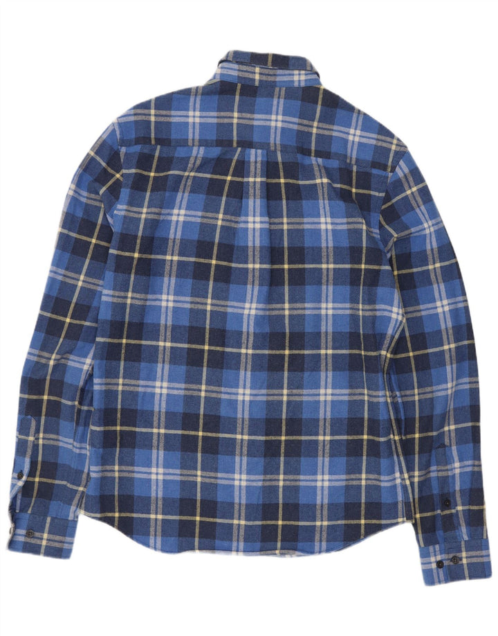Penguin Chemise Slim Heritage Fit en Flanelle Homme Bleu Moyen à Carreaux en Coton