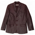 Ben Sherman Veste blazer en cuir à 3 boutons pour homme UK 38 Marron moyen