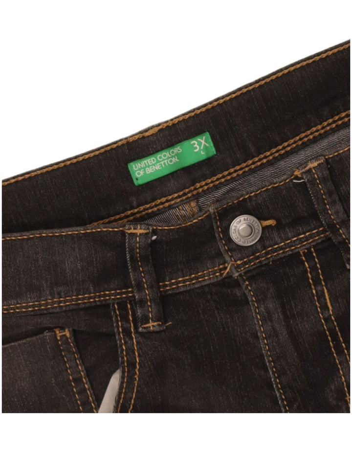 Benetton Short En Jean W32 Noir Moyen Homme