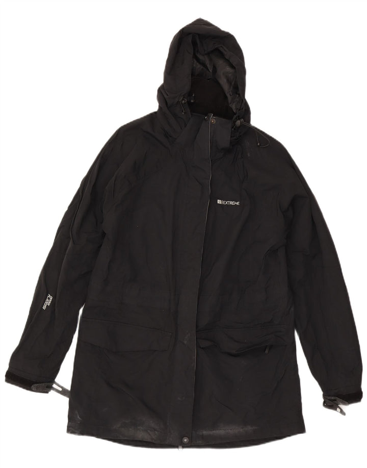 Mountain Warehouse Imperméable à capuche pour femme UK 12 Medium Noir Nylon