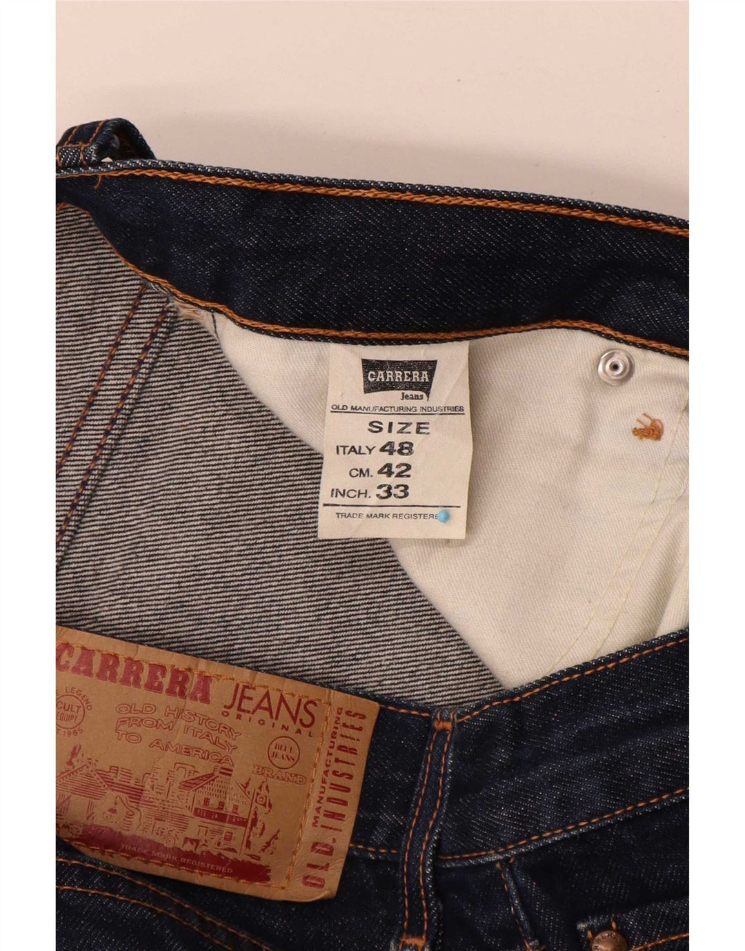 Carrera Jean droit homme IT 48 Medium W33 L34 bleu marine coton