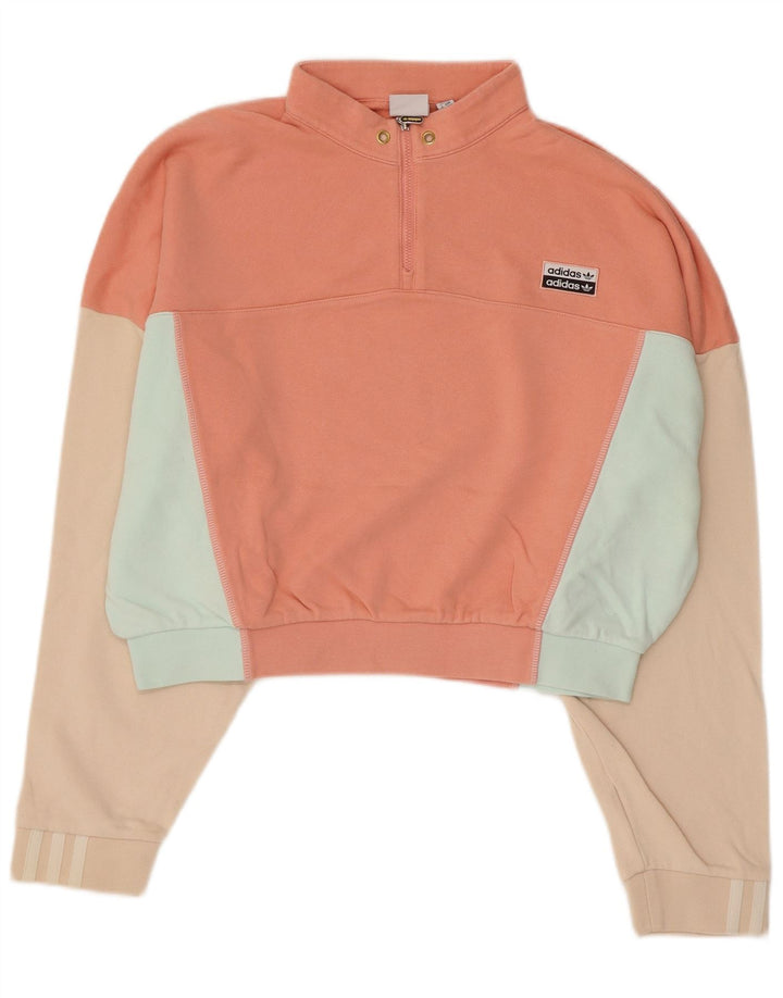 Adidas Sweat-shirt court surdimensionné pour femme UK 14 Rose moyen