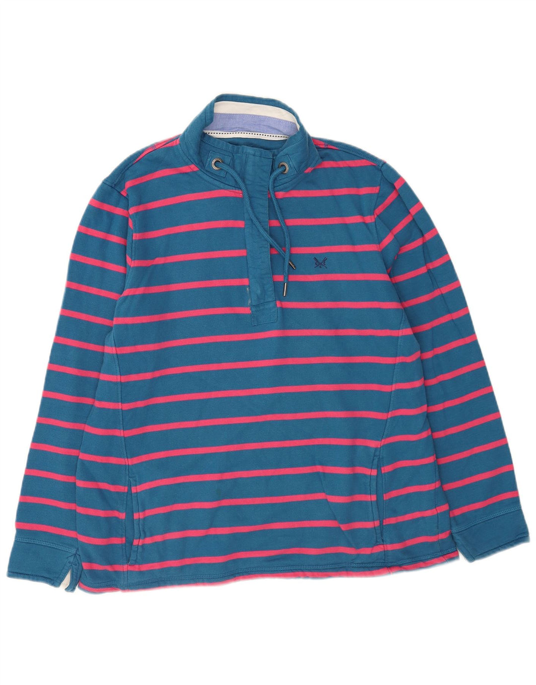 Crew Clothing Sweat-shirt surdimensionné pour femme UK 44 Large Rayé Bleu