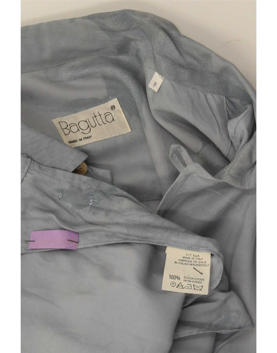 Bagutta Chemise à Manches Courtes Homme Motif Abstrait Viscose Gris Moyen