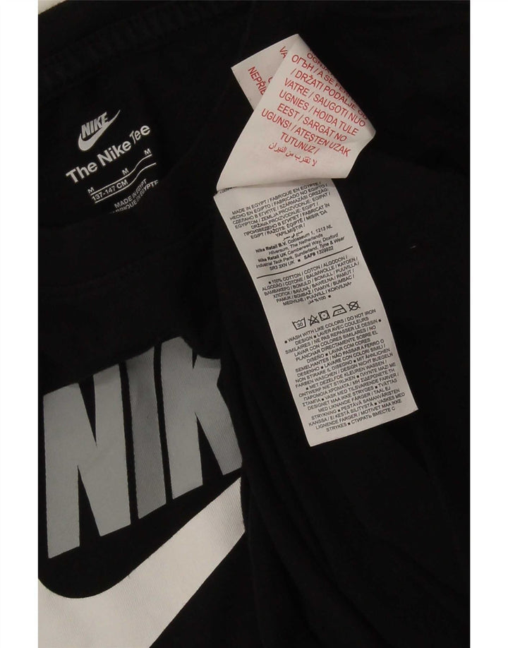 Nike Garçon Graphic T-Shirt Top 10-11 ans Coton Noir Moyen