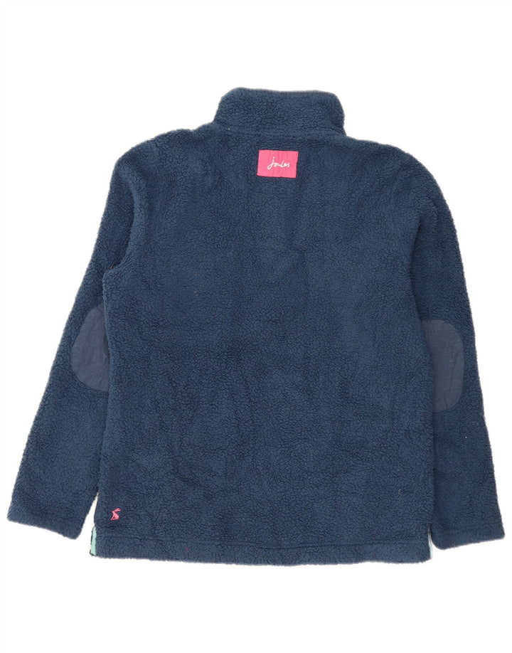 Joules Pull oversize en polaire à col boutonné pour femme UK 12 Bleu marine moyen
