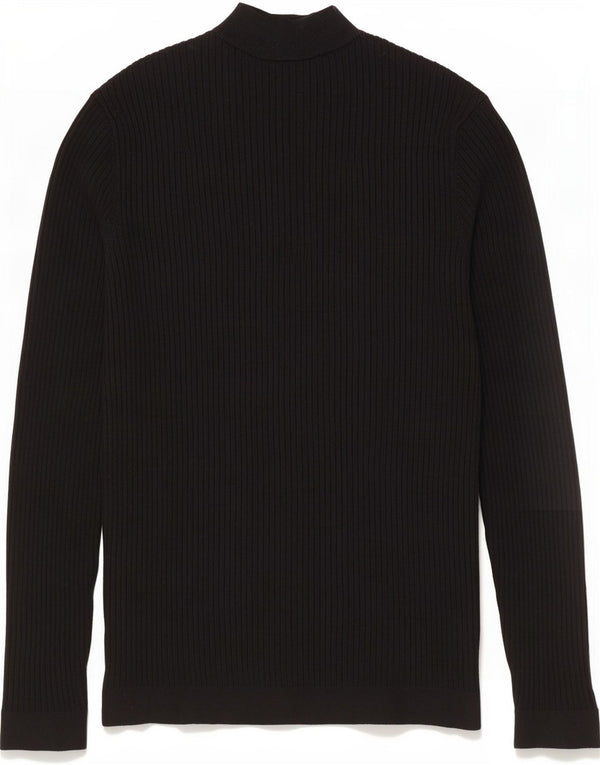 Zara Pull col roulé pour femme UK 14 Large Noir Viscose