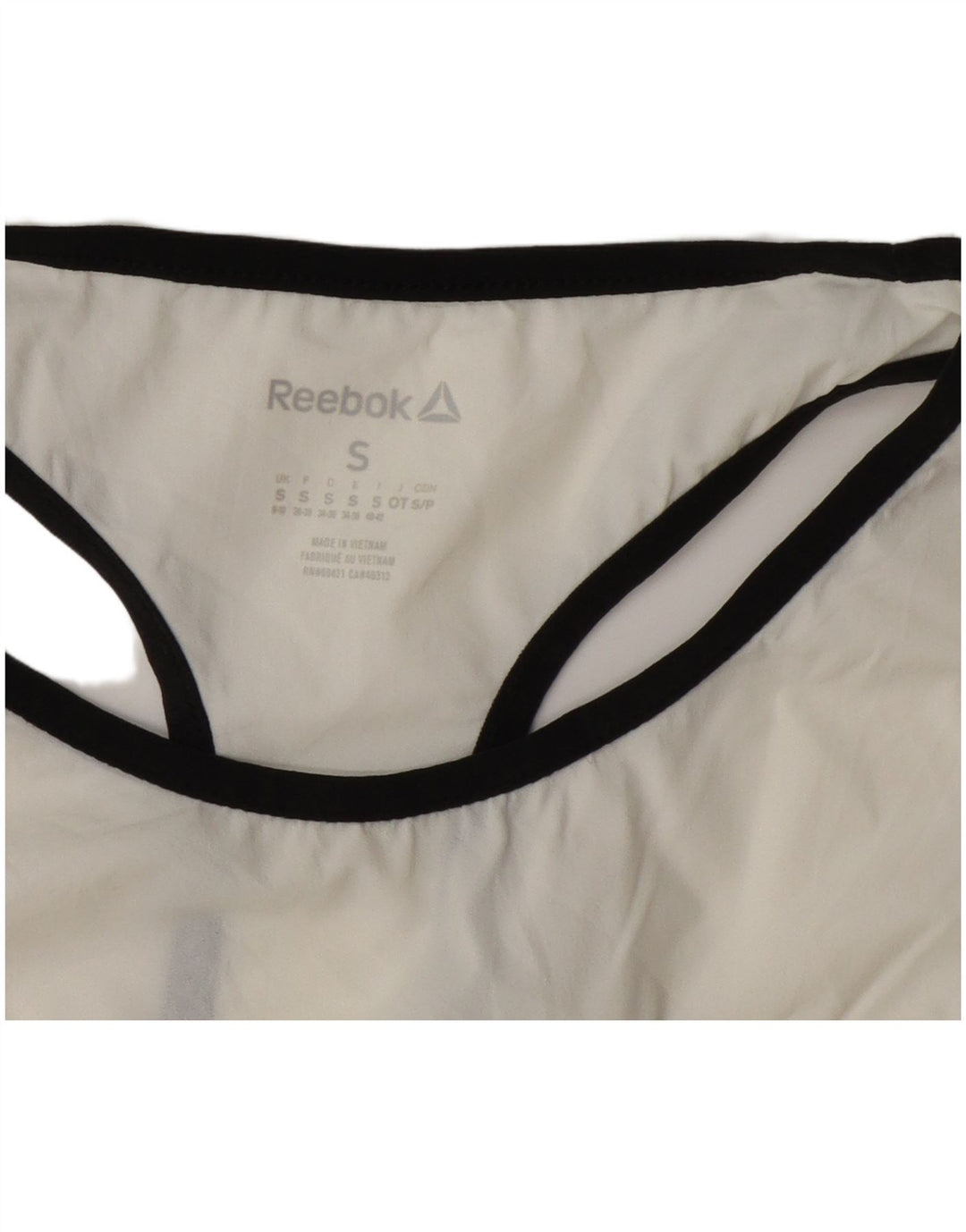 Reebok Débardeur graphique pour femme UK 8/10 Small Blanc