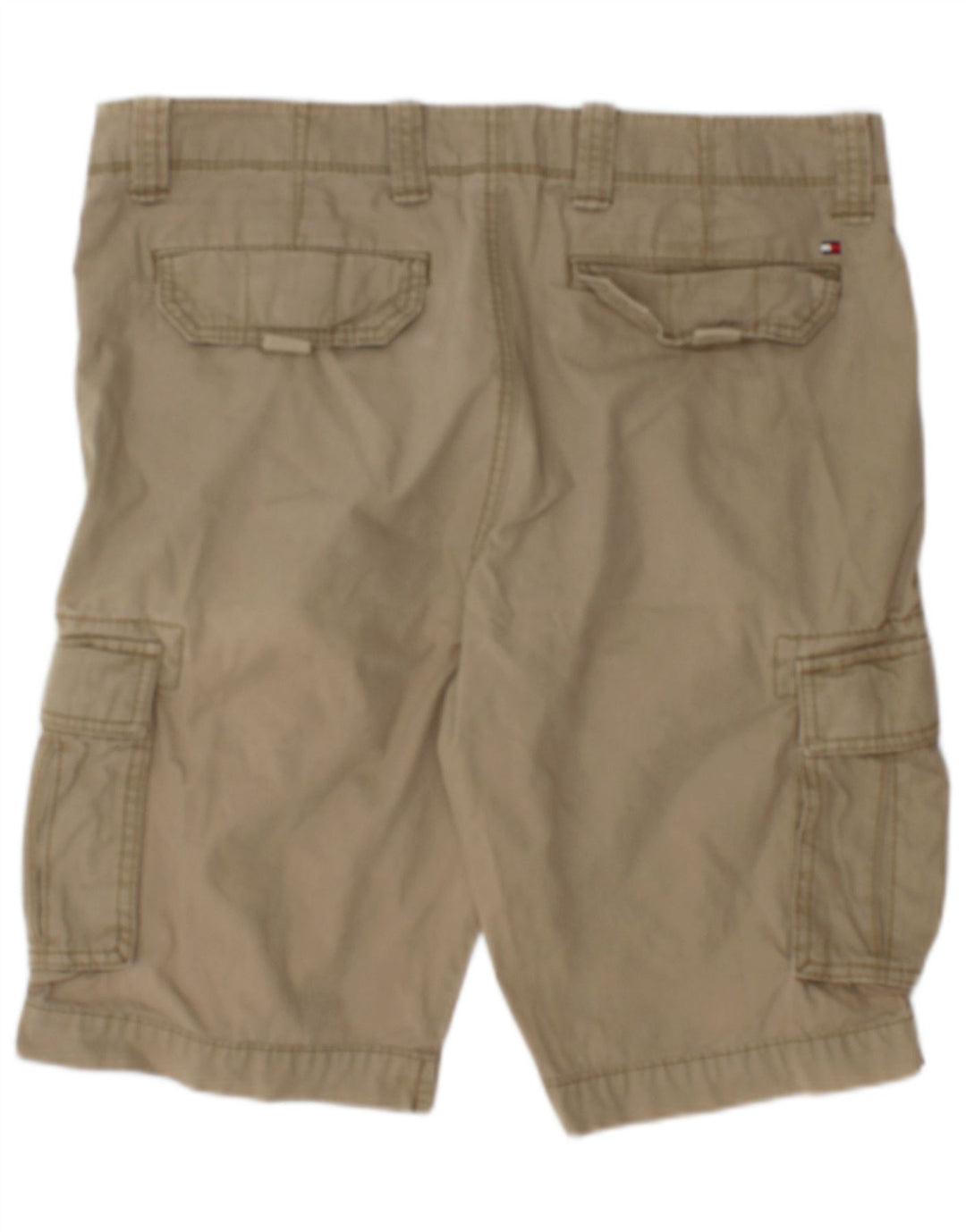 Tommy Hilfiger Short cargo pour homme W33 Large Kaki Coton