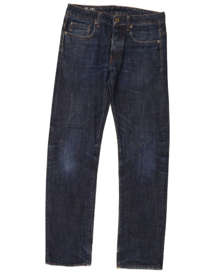 G-Star Jean droit homme W30 L34 bleu marine coton