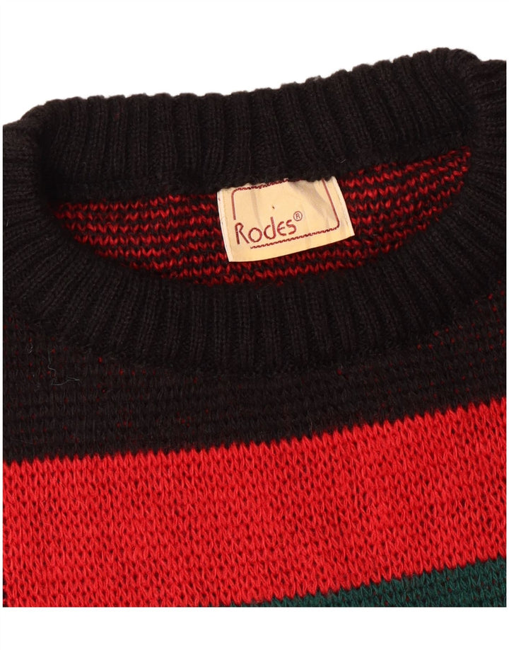 Rodes Pull Col Rond Homme Rouge Moyen Géométrique