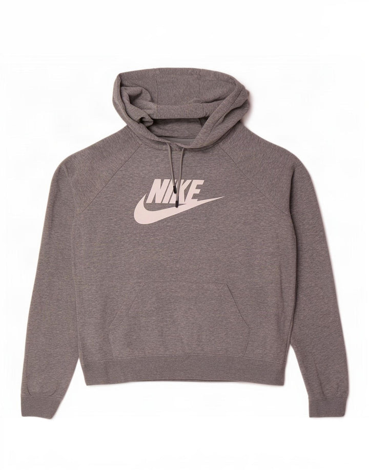 Nike Pull à capuche graphique pour femme UK 14 Gris moyen