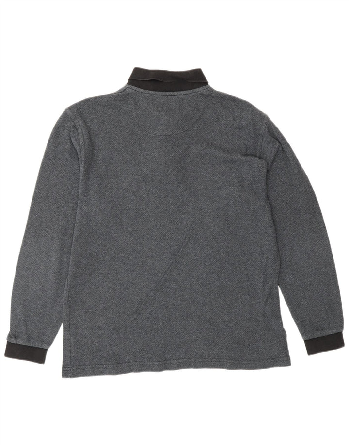 LOUIS FERAUD Polo Manches Longues Homme Gris Moyen Coton