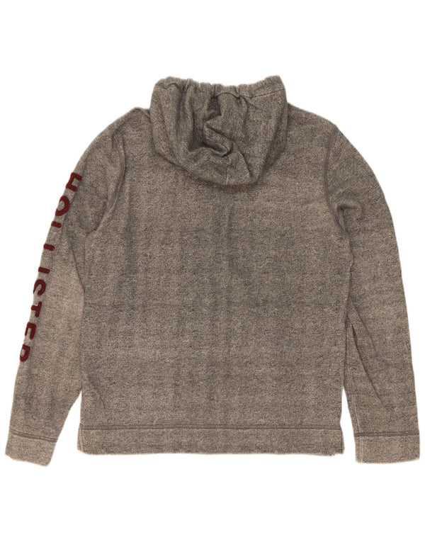 Superdry Sweat à Capuche Graphique Zippé Homme Gris Moyen Moucheté Coton