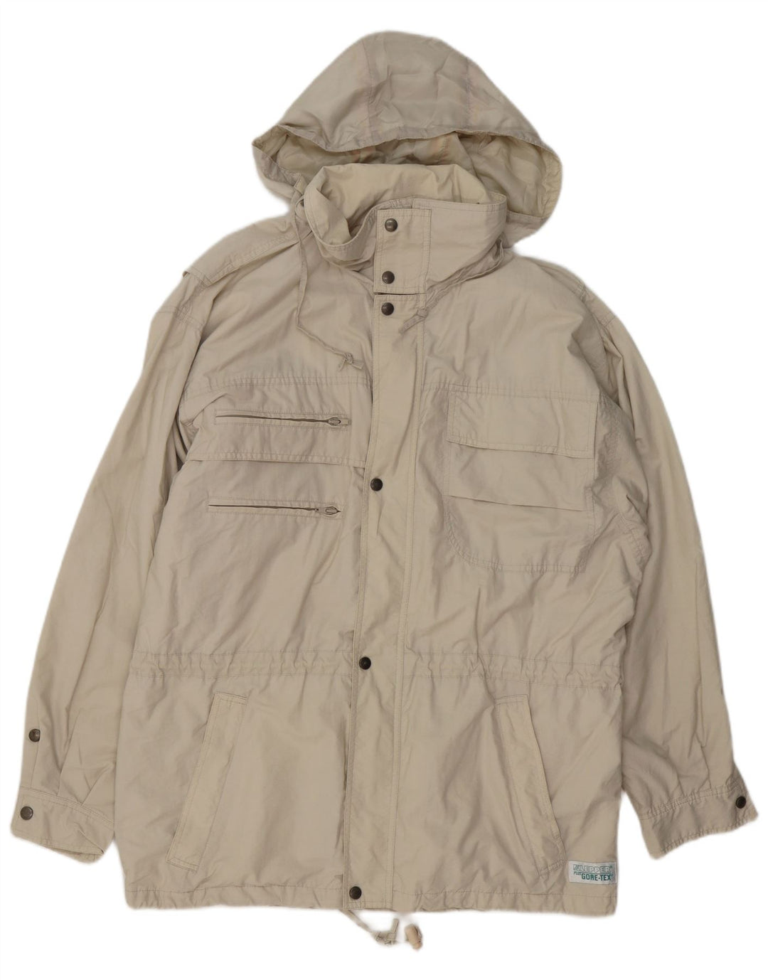 KLEPPER Veste utilitaire à capuche Gore-Tex pour homme UK 38 Coton beige moyen