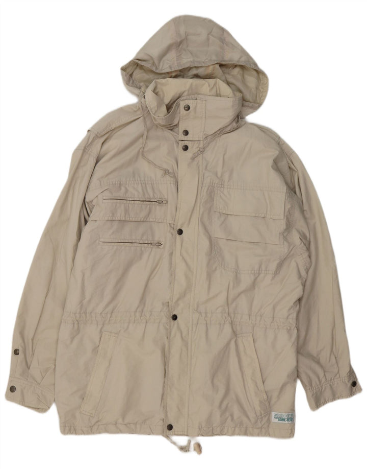 KLEPPER Veste utilitaire à capuche Gore-Tex pour homme UK 38 Coton beige moyen