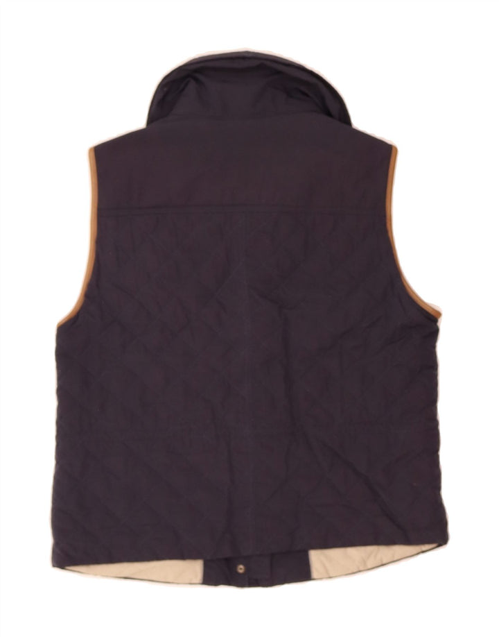 MASSIMO DUTTI Womens Quilted Gilet UK 14 Medium Navy Blue Vintage Massimo Dutti and Second-Hand Massimo Dutti from Messina Hembry 