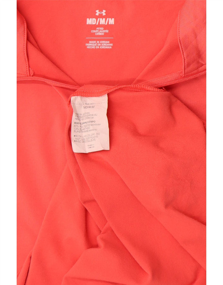 Under Armour Haut de survêtement à col zippé pour femme UK 12 Rose moyen
