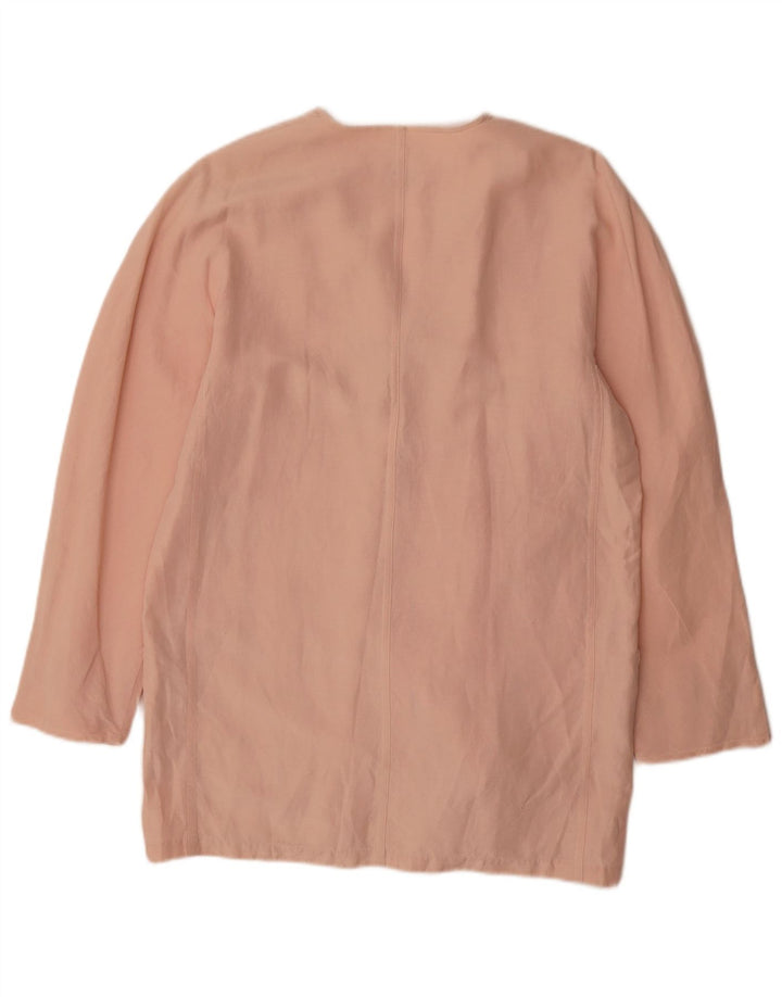 Max Mara Veste Blazer 3 Boutons Homme UK 12 Lin Rose Moyen
